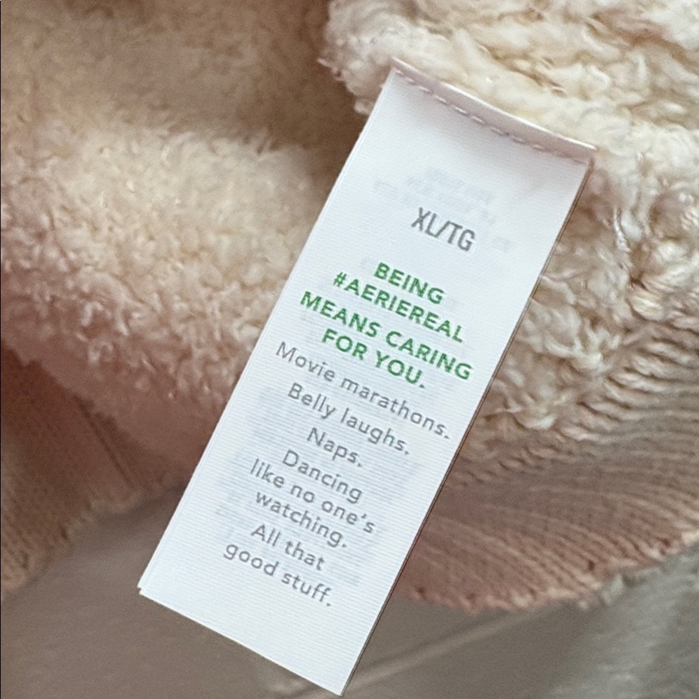 Aerie NWT women’s XL Full Zip Sherpa Cream Cardigan sweater - Picture 6 of 6